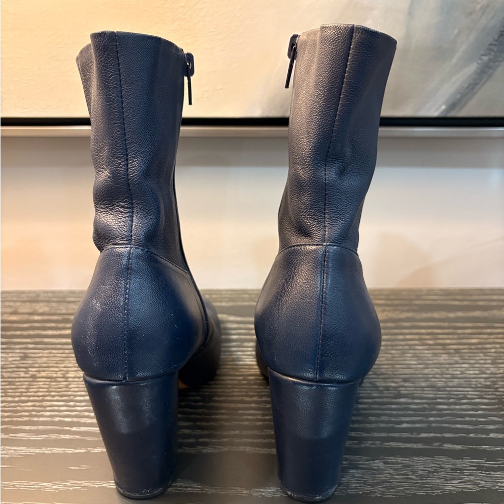 Rachel Comey Navy Blue Heeled Boots - Picture 3 of 7
